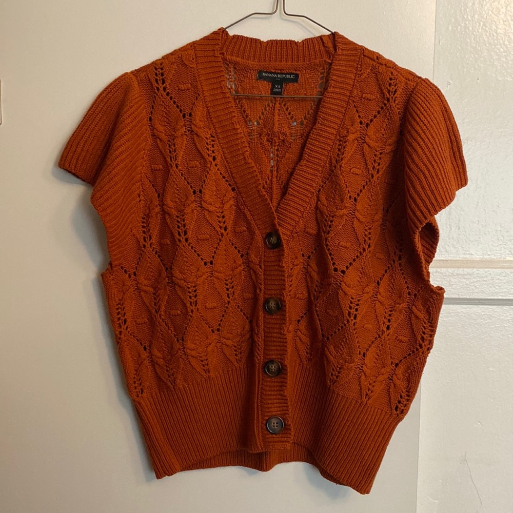 Banana Republic knit short sleeve cardigan